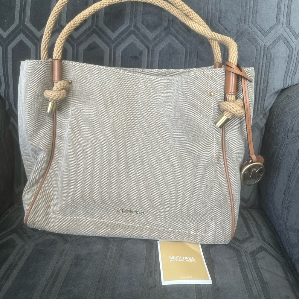 Michael Kors Tan Tote with Rope Handles